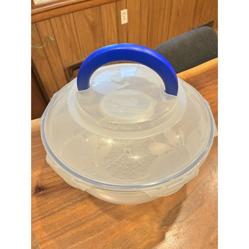 Lock & Lock Vegetable Salad To Go Bowl With Carrying Handle - 6.3 QT XL